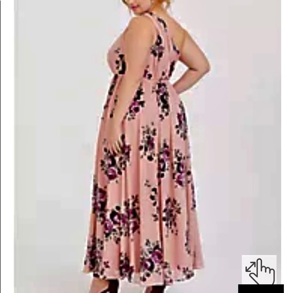 COPY - NWT torrid pink floral one shoulder special occasion maxi dress size 16 … - Picture 3 of 6